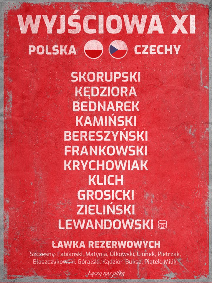 Znamy już XI Polski na mecz z Czechami!